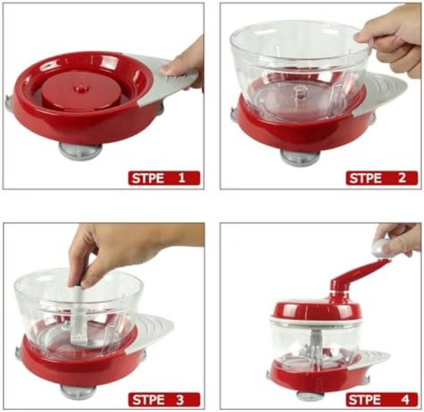 Manual Food Processorhand Powered Crank Food Processor Chopperfood Vegetable Onions Chopper Processor Blender Mixerfor Vegetables Meat Fruits Onions