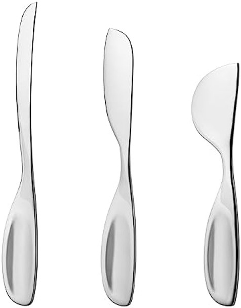 Georg Jensen Alfredo Cheese Knife Set 3 Pcs.