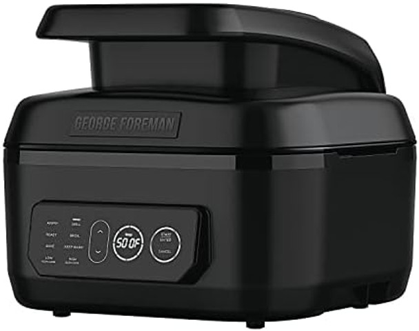 George Foreman Beyond Grill™ 7-In-1 Electric Indoor Grill With Air Fry Technology Mcafd800D Black Large