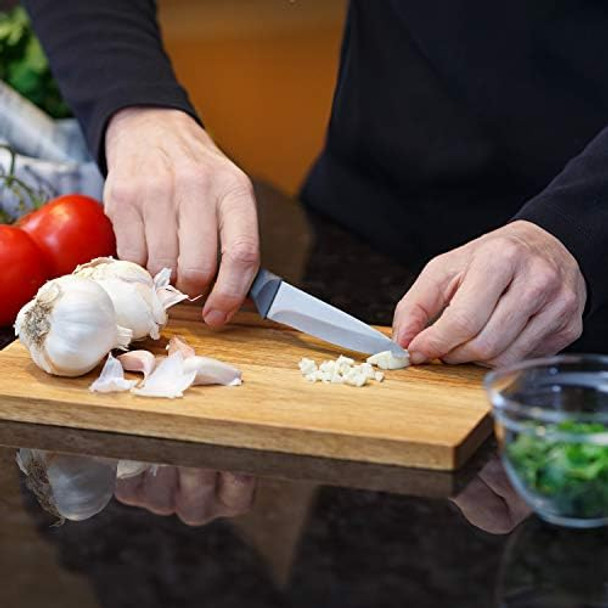 Glad Paring Knife Set Pack Of 4 Sharp Stainless Steel Blades With Non-Slip Handles 3.5-Inch Kitchen Knives For Cutting Vegetables And Peeling Fruitgray