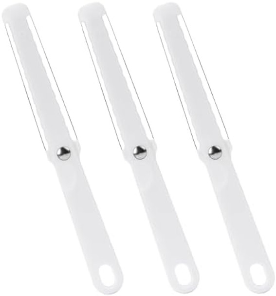 3 Pieces Cheese Butter Slicer Original Wire Cutter Tool Stainless Steel Wire Plastic Handle For Kitchen Cutting Polished Cheese Slicer Board Block Cheese And Butter Slicer Tool