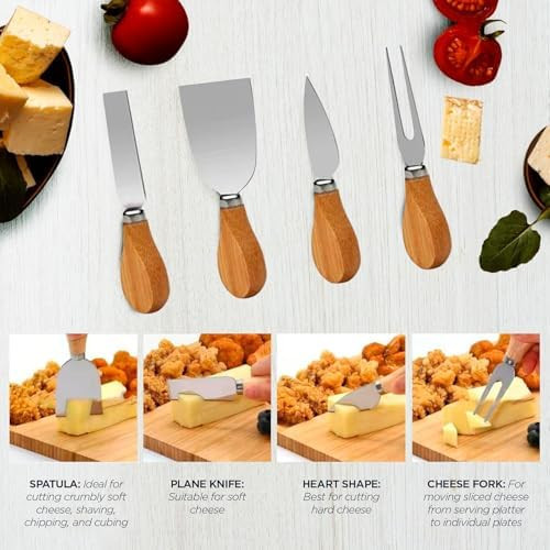 Premium Cheese Boards Charcuterie Boards Set With Wine Accessories And A Fruit Platter Matching The Round Charcuterie Boards Perfect Housewarming s. Ideal For Entertaining & Any Occasions