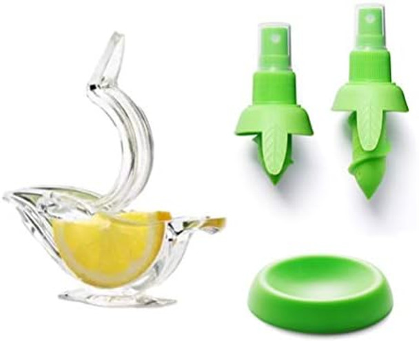 Squeezer Citrus Sprayer Set 3Pcs Manual Gyeitee Juice Sprayer Presser Tools For Home Party Clear Lemon Squeezergreen Lemon Sprayer