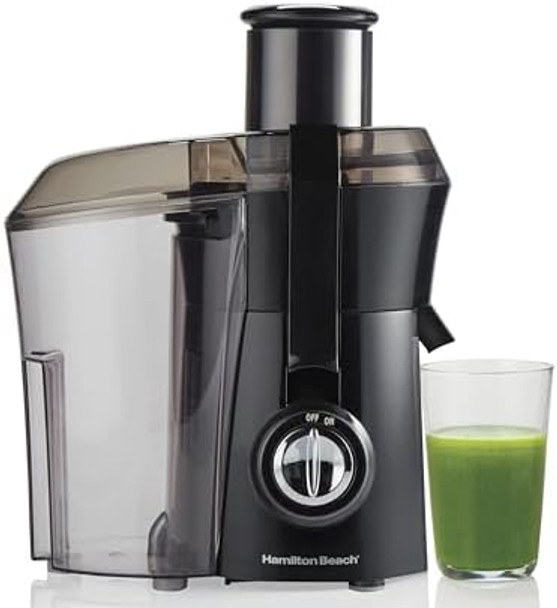 Hamilton Beach Juicer Machine Big Mouth Large 3” Feed Chute For Whole Fruits And Vegetables & Portable Blender For Shakes And Smoothies With 14 Oz Bpa Travel Cup And Lid