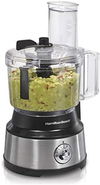 Hamilton Beach Big Mouth Duo Plus 12 Cup Food Processor & Vegetable Chopper With Additional Mini 4 Cup Bowl Black & 6-Speed Electric Hand Mixer With Whisk Traditional Beaters