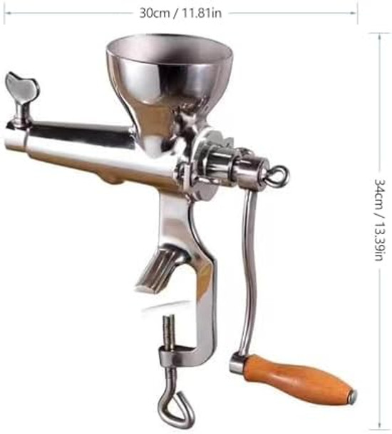 Hawok Manual Wheatgrass Juicer Stainless Steel Hand Crank Wheatgrass Juicer Hand Fruit& Vegetables Squeezer