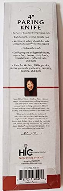 Helen'S Asian Kitchen Universal Picnic Knife With Storage Sheath High-Carbon Stainless Steel 4-Inch