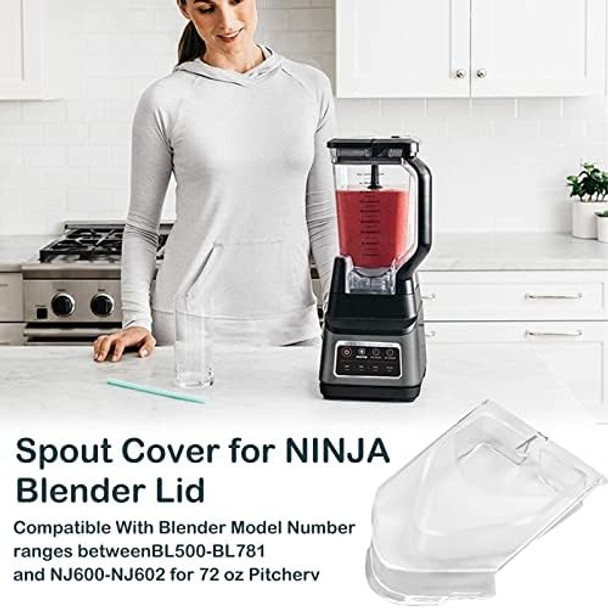Spout Cover Replacement Compatible With Ninja Blender Replacement Parts Pour Spout Cover Flap Lid For Ninja Blender Lid For 72 Oz Pitcher Compatible With Ninja Blenders Bl500-Bl781 And Nj600-Nj602