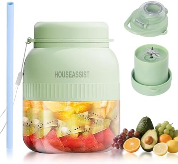 Portable Blender Personal Blenders 20Oz Mini Blender For Shakes And Smoothies Strong Cutting Power With 10 Blades 600Ml Traveling Fruit Veggie Juicer Cup For Home Sport Office Camping