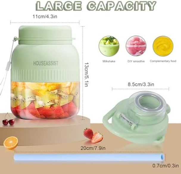 Portable Blender Personal Blenders 20Oz Mini Blender For Shakes And Smoothies Strong Cutting Power With 10 Blades 600Ml Traveling Fruit Veggie Juicer Cup For Home Sport Office Camping