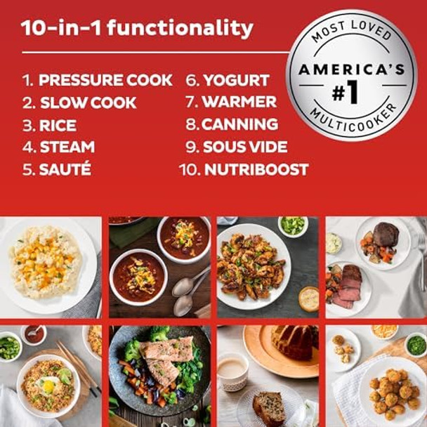 Instant Pot Duo Crisp 11-In-1 Air Fryer And Electric Pressure Cooker Combo With Multicooker Lids That Fries Steams Slow Cooks Dehydrates App With Over 800 Recipes Black/Stainless Steel 8Qt