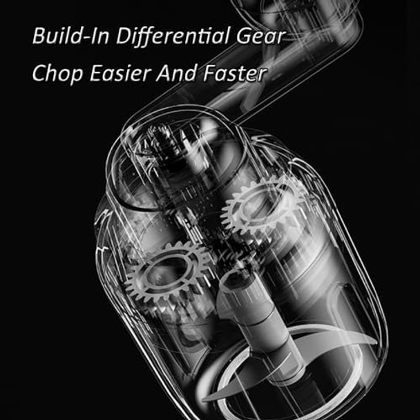 Manual Garlic Chopper Mini Portable Veggie Cutter 250Ml Nut Grinder Onion Mincer Baby Food Processor Suitable For Ginger Chili Fruit Meat Potato Etc