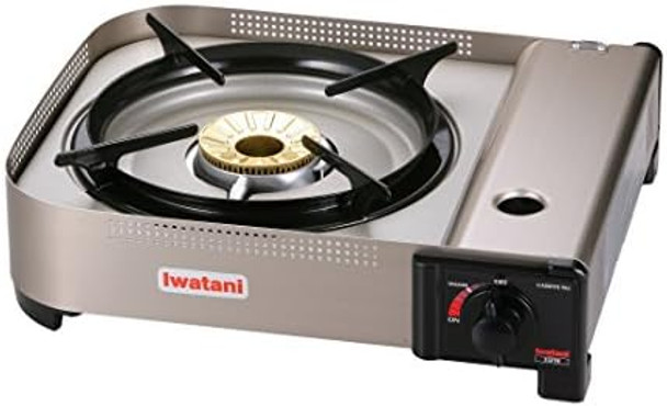 Iwatani 35Fw Single-Burner Butane Portable Cooktop Indoor & Outdoor Cooking Stove Medium