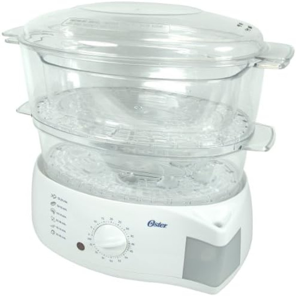 Oster 5711 Electronic 2-Tier 6.1-Quart Food Steamer White