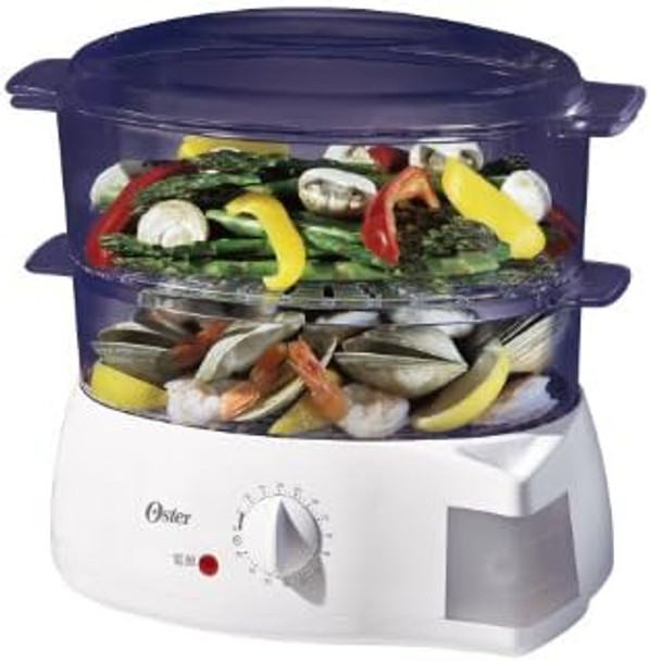 Oster 5711 Electronic 2-Tier 6.1-Quart Food Steamer White