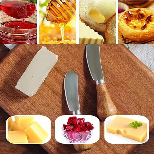 4 Pcs Cute Standing Butter Knifestainless Steel Cheese Knives，Multifunctional Cream Spatulafruit Jam Peanut Butter Spreading Knife For Sandwich Bread Toast