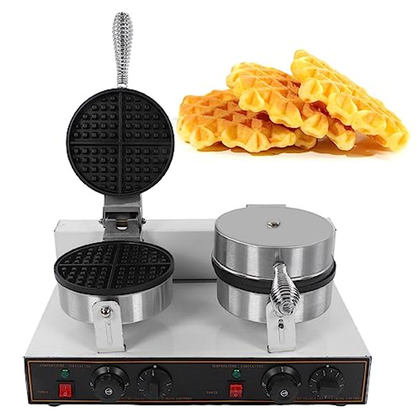 Fast Heating Non Stick Waffle Maker 2400W With Insulated Handle For Commercial Use (Us Plug 110V)