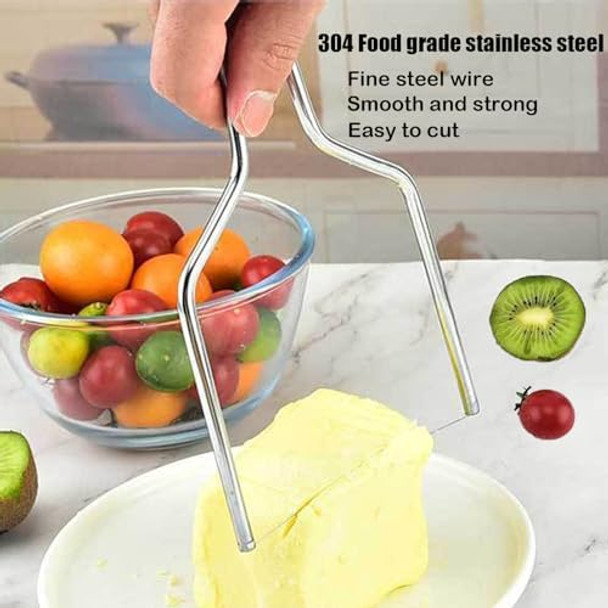 4 Pack Stainless Steel Cheese Slicer Butter Cheese Wire Cutter Slicer Knife For Kitchen