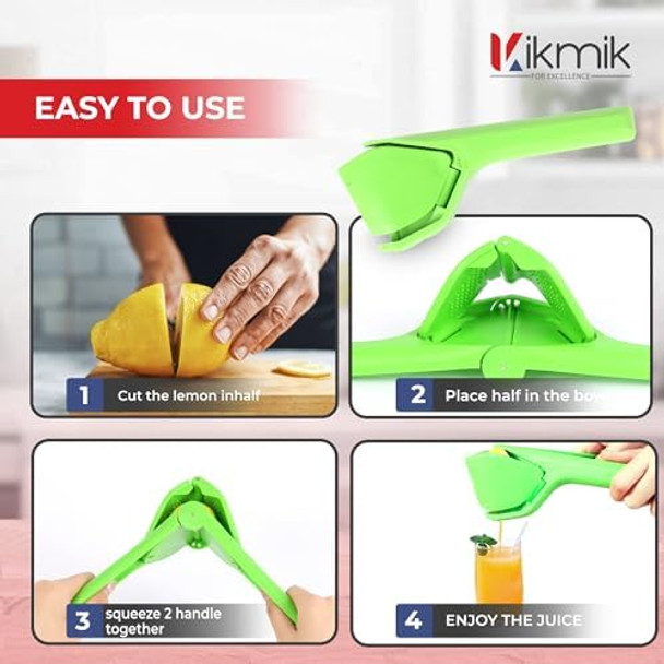 Lemon Squeezer - Citrusease Foldable Hand Juicer: Effortless Juicing With Space-Saving Ergonomics Design – Manual Lemon Juicer With Sideways Pivot For Maximum Juice Yield- (Orange)