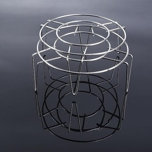 2 Pcs Stainless Steel Steam Rack 2.3 Inch Tall Heavy Duty Pressure Cooker Trivet Stands Steaming Pot Pan Cooking Stand