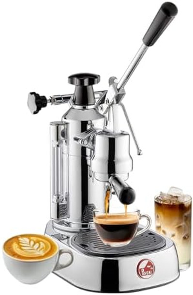 La Pavoni Epc-8 Europiccola Lever Style Espresso Machine – Chrome & Silver – Manual Espresso Maker - 0.8 L Water Capacity Authentic Italian Craftsmanship For Home Use