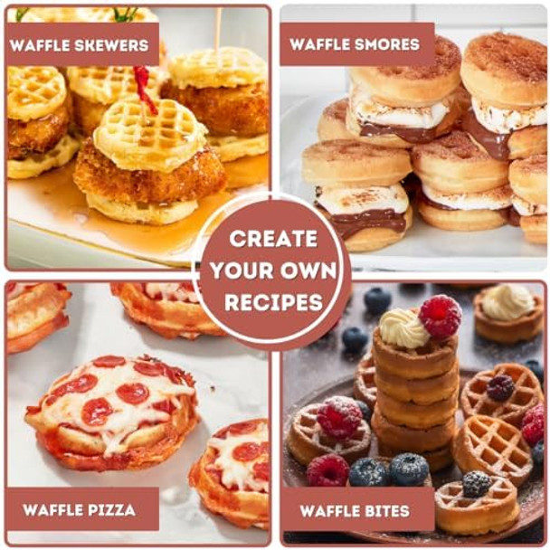 24Pcs Mini Pancake Maker Machine Nonstick Electric Dutch Pancakes Griddle Adjustable Heat Multi-Use Poffertjes Pan Simple & Easy Baker For Home And Restaurants Perfect For Breakfast & Desserts