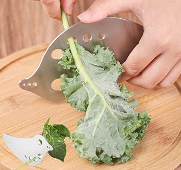 Herb Stripper Tool Stainless Steel Kale Stripper Tool Metal Herb Pealer For Kale Chard Collard Greens Parsley Thyme Basil Rosemary