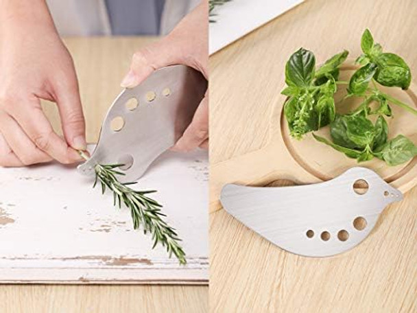 Herb Stripper Tool Stainless Steel Kale Stripper Tool Metal Herb Pealer For Kale Chard Collard Greens Parsley Thyme Basil Rosemary