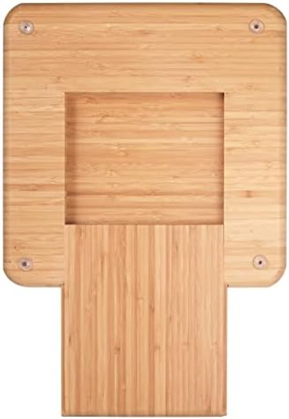 Rectangle 14'' Bamboo Cutting Cheese Board Forks And Knife Set Wooden Charcuterie Platter Meat Tray With 4 Cheese Stainless Steel Knives Chopping Board Food Prep Station Serving Board
