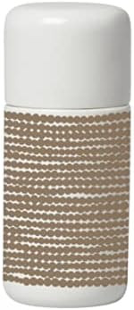 Marimekko Oiva Rsymatto Stoare Spice Grinder (White & Beige) — Refine Your Kitchen Décor With Our Iconic White Stoare — Perfect Spice Grinder For Kitchen — Fine Grinder For Spices (2"W X 6"H)
