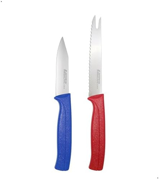 Paring Knife Set Mattstone Hill Kitchen Knife Set - Paring Knife Serrated Tomato Knife German Steel Red Black White