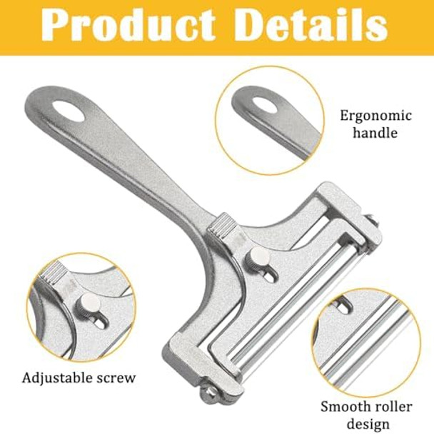 Wire Cheese Slicer Stainless Steel Cheese Cutter Handheld Butter Cutter For Cheddar Gruyere Mozzarella Raclette