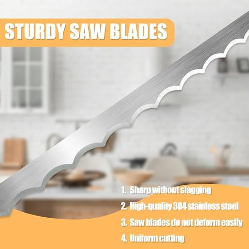 Sourdough Bread Knife Sourdough Slicer Serrated Blade 0.06Cm Thickened Blade Made Of Sapele Wood - A Great Bread Scoring Tool Friends For Friends