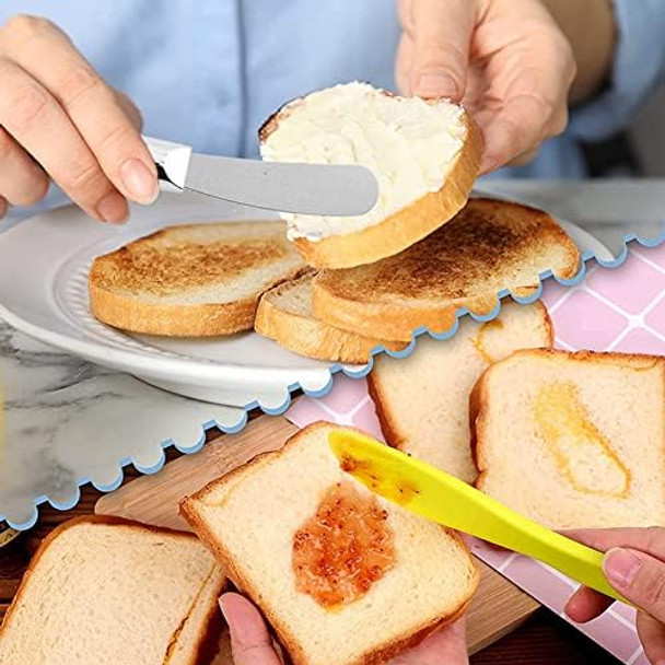 4 Pieces Stainless Steel Butter Spreader With Crystal Handle Multi Purpose Spreaders Butter Kitchen Tools For Soft Cheese Butter Bagels Frosting Icing And More