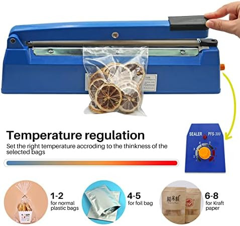 12 Inch Impulse Bag Sealer Handheld Heat Sealer Machine For Bag Sealing Packing Shrink Wrap Machine