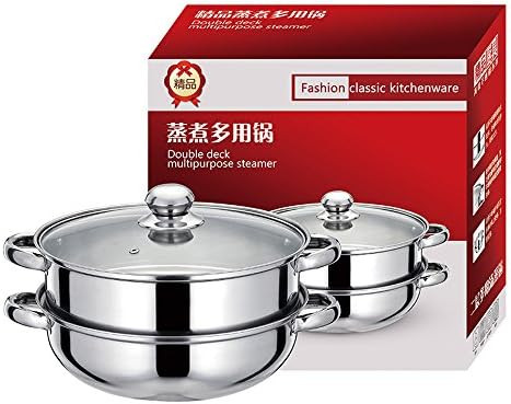 Stainless Steel Stack Steam Pot Set Saucepot Multi-Layer Boiler Cookware Pot 3 Tier (30Cm)