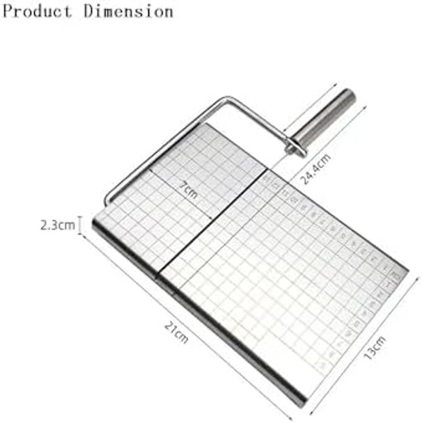 Cheese Slicerstainless Steel Cheese Cuttermultipurpose Cheese Slicers With Grid Scale And Anti Slip Rubber Pads For Cutting Cheesebuttersausagesbread