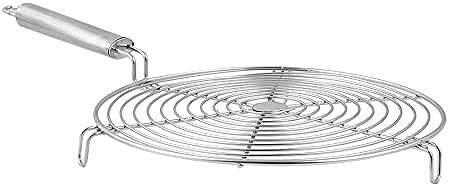 Billion Deals Stainless Steel Round Roti Grill Dia-9 Inches Multi-Purpose For Roti Jali Papad Chapathi Cooling Rack