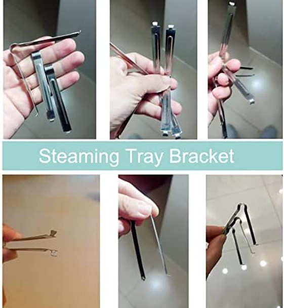 6 Pack Removable Legs For Steamer Rack Steaming Tray Bracket Detachable Stand Leg Stainless Steel Steam Holder Shelf 5Cm/1.97In Cooking Tray Water Separator Stands Steaming Racks Accessories