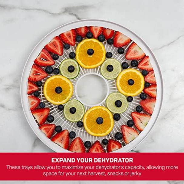 Nesco Tr-2 White Plastic Round 15 1/2" Add-A-Trays To Fit Nesco 1000 Series Food Dehydrators 2 Pack