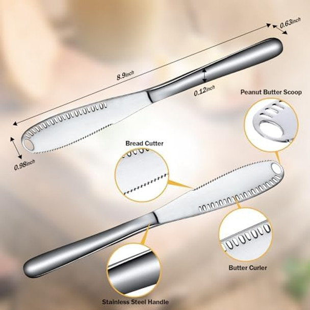 Stainless Steel Butter Knife - A Butter Spreader & Kitchen Gadget