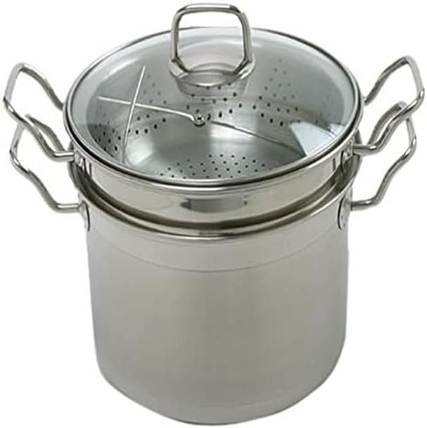 Norpro 8-Quart Krona Stainless Steel Steamer Cooker 4 Piece Set