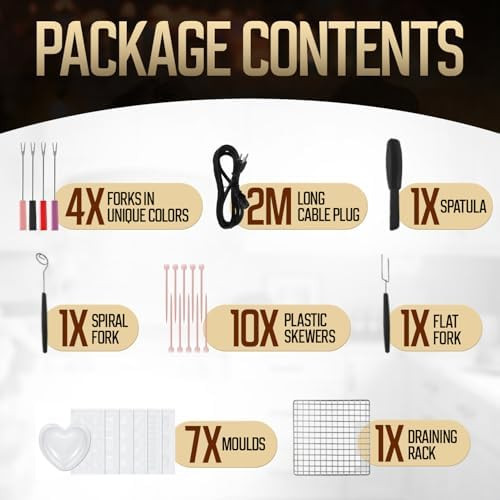 Electric Chocolate Melting Pot Set – Fondue Set Chocolate Melting Pot For Appetizers & Desserts Perfect For Chocolate Lovers - 350Ml 25W