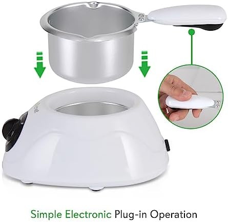 Nutrichef Chocolate Melting Warming Fondue Pot - 25W Chocolate Melter 8.8 Oz Capacity - Keep Warm Dipping Function & Removable Pot - Perfect For Melting Chocolate Butter & Cheese - Parties & Dessert