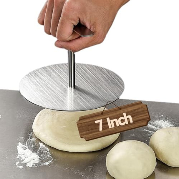 7-Inch Stainless Steel Tortilla Press Maker – Manual Roti Maker And Dough Press For Flour Tortillas Corn Tortillas Gluten- Wraps Quesadillas Flatbreads Steak Press & Mushroom Press