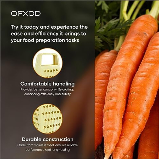 Grater With Handle - Plastic Graters For Kitchen - Shredder Kitchen - Grater For Vegetables Fruits Cheese & Chocolate Dishwasher Safe Form Conus 2 Pcs