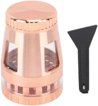 Compact Rust-Resistant Zinc Alloy Spice Grinder - Portable Manual Mill For Grinding Dry Herbs And Nuts(Rose Gold)