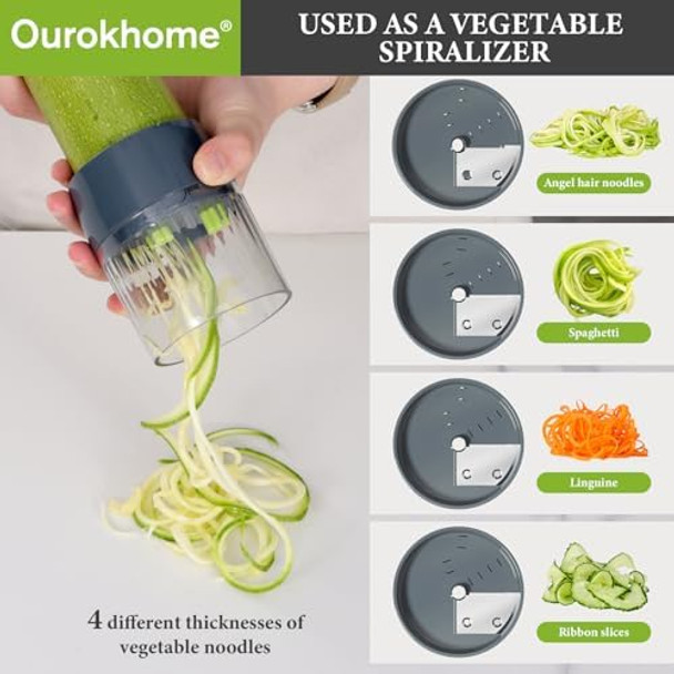 Ourokhome Mandolin Vegetable Slicer 10 In 1 Multifunctional Veggie Slicer Shredder With Container Manual Food Processor Vegetable Chopper Portable Hand Pull String Garlic Mincer Onion Cutter
