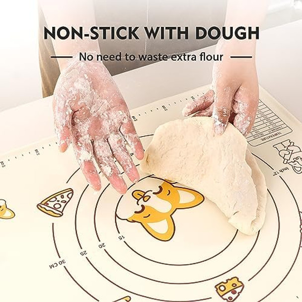 Ourokhome Silicone Baking Mat Sheet And Pastry Dough Cutter Bpa Silicone Rolling Mat Vegetable Chopper Manual Food Processor Kitchen Mini Portable Hand Pull String Garlic Mincer Onion Chopper