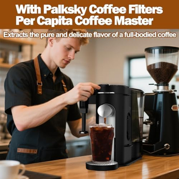 Palksky Unbleached Coffee Filter For Ninja Coffee Maker Pb051/Pb041300Count Disposable Cone Filters For Ninja Pod & Grounds Specialty Single-Serve Machine Brown Palksky Unbleached Coffee Filter For Ninja Coffee Maker Pb051/Pb041300Count Disposable Cone Filters For Ninja Pod & Grounds Specialty Single-Serve Machine Brown